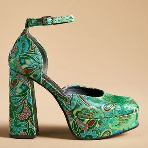 Used to Love You Heels Brocade Platform Heels